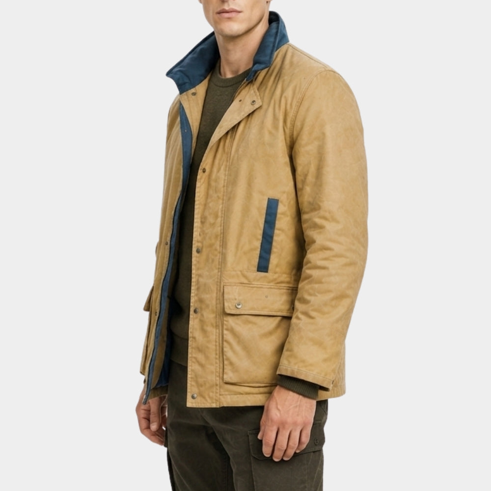 Heart of the Beast Brad Pitt Tan Field Jacket