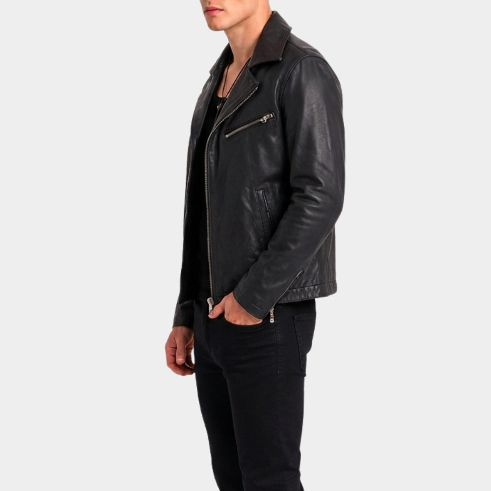 Heart of the Beast Brad Pitt Black Leather Jacket