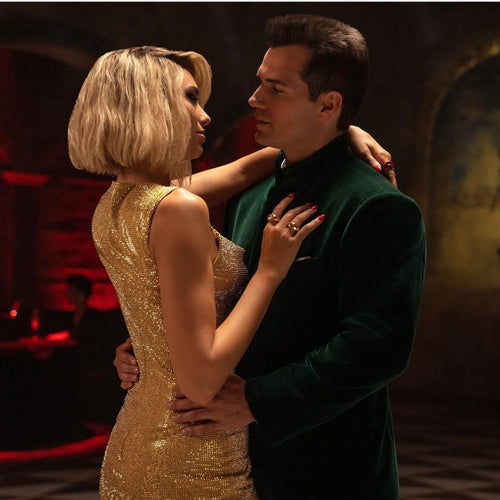 Henry Cavill Spy Formal Bottle Green Nehru Jacket - Side View
