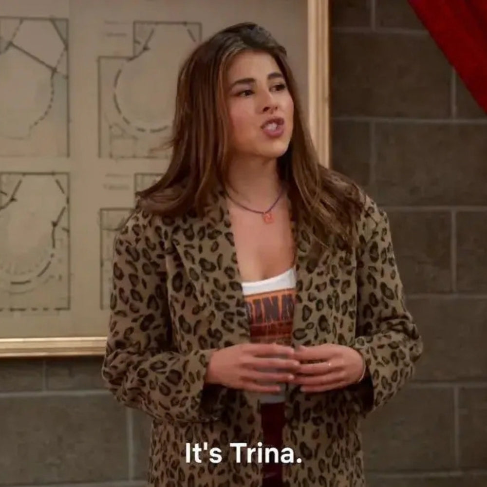 Hollywood Arts Daniella Monet Leopard Long Coat