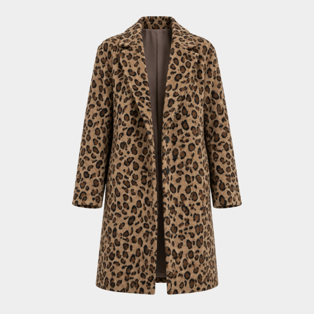 Hollywood Arts Daniella Monet Leopard Long Coat