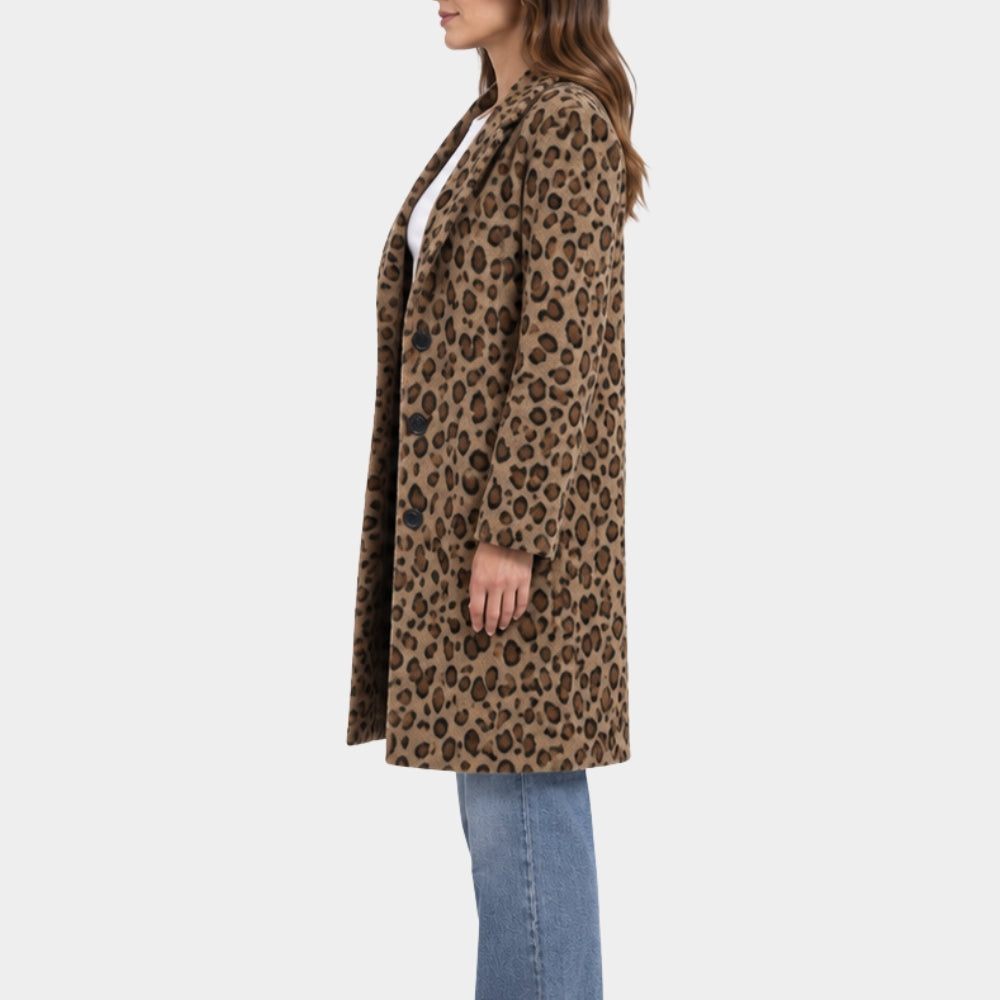 Hollywood Arts Daniella Monet Leopard Long Coat