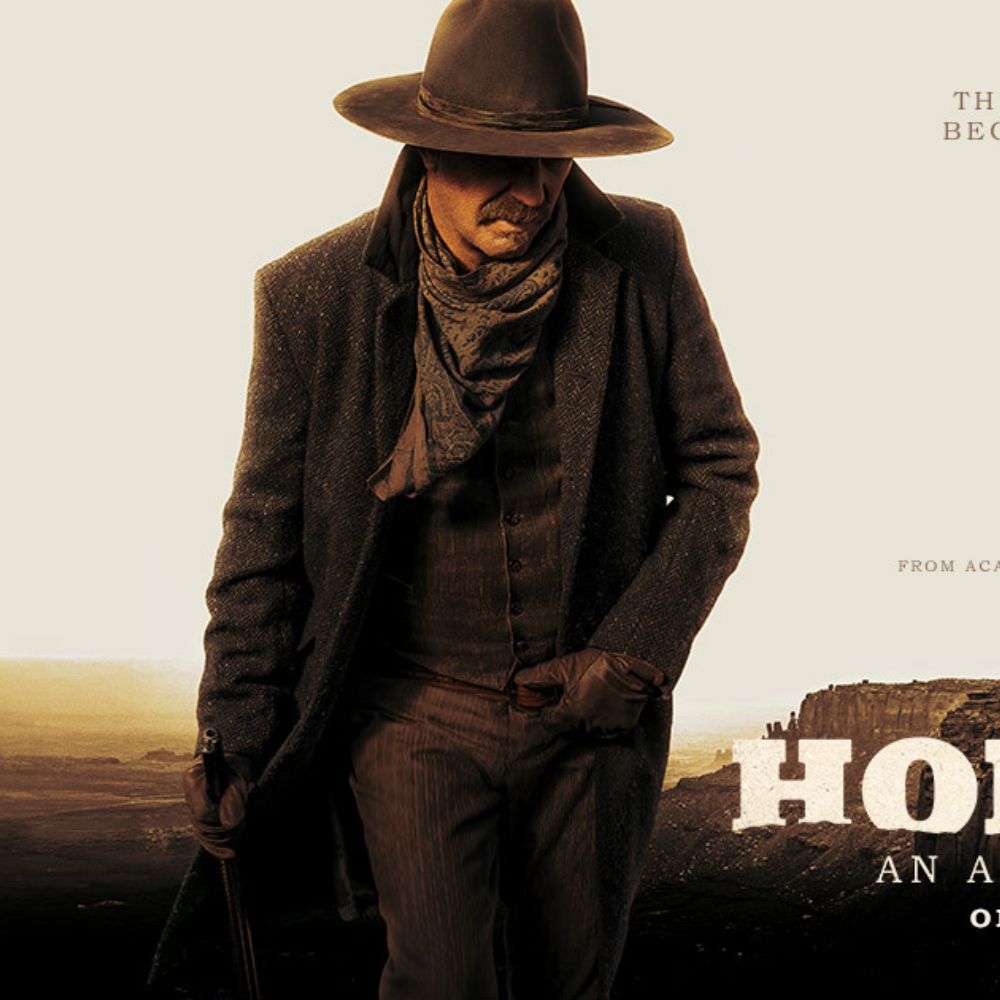 Horizon Kevin Costner aka Hayes Ellison Black Wool Overcoat - Character Posture Front View