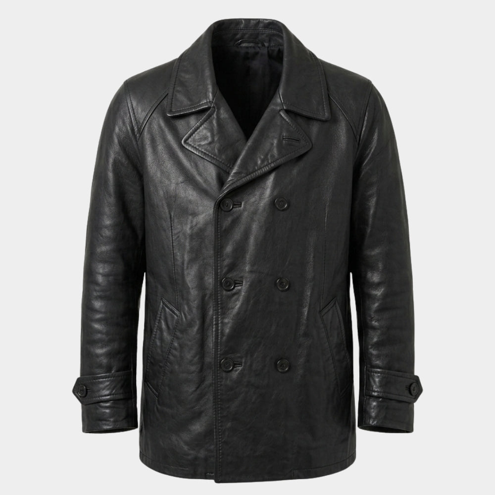 Human Vapor Shun Oguri Black Peacoat