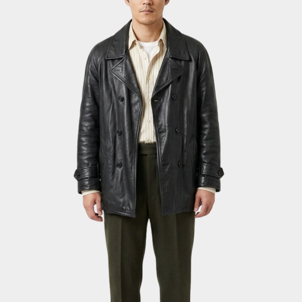 Human Vapor Shun Oguri Black Peacoat