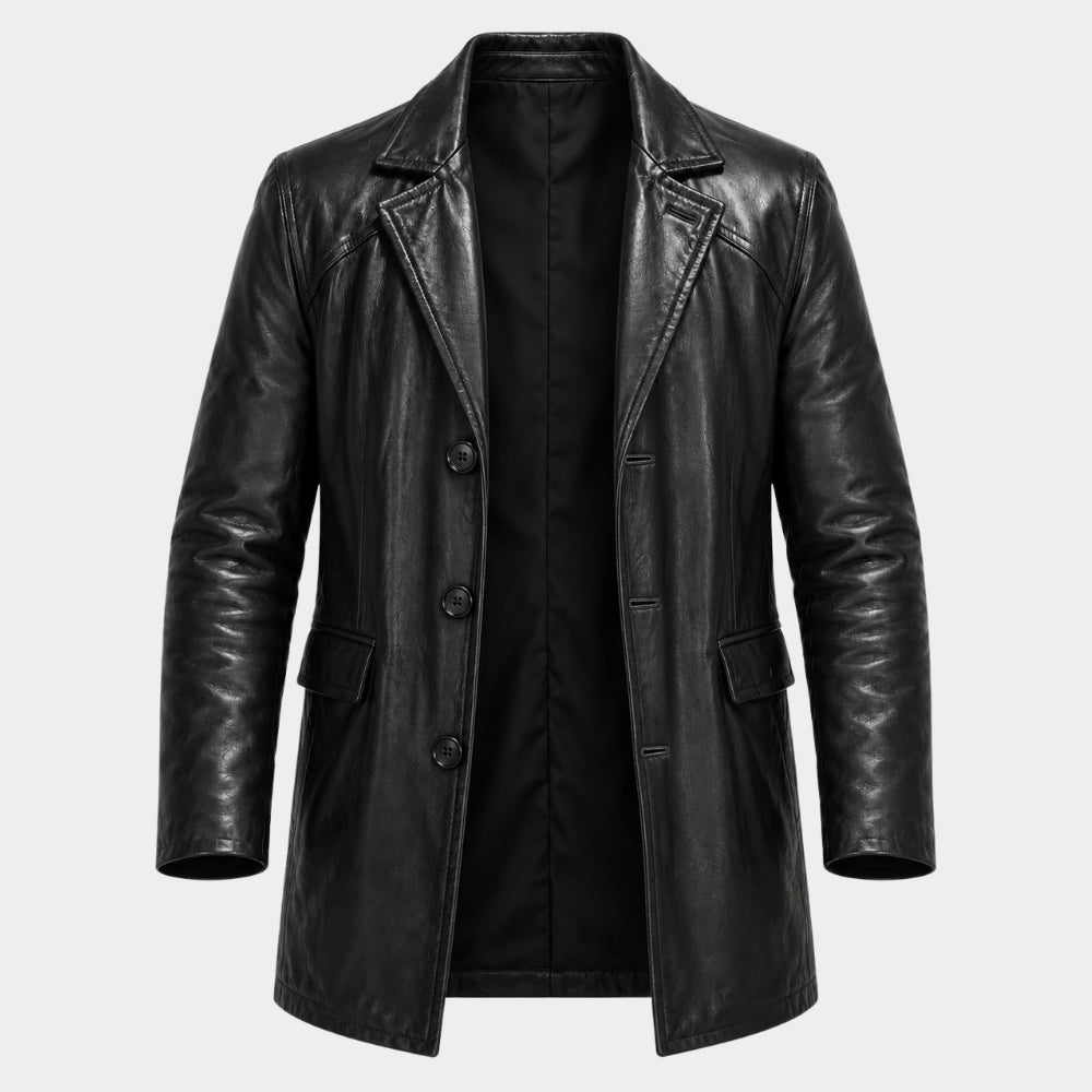 I Play Rocky Sylvester Stallone Black Leather Blazer