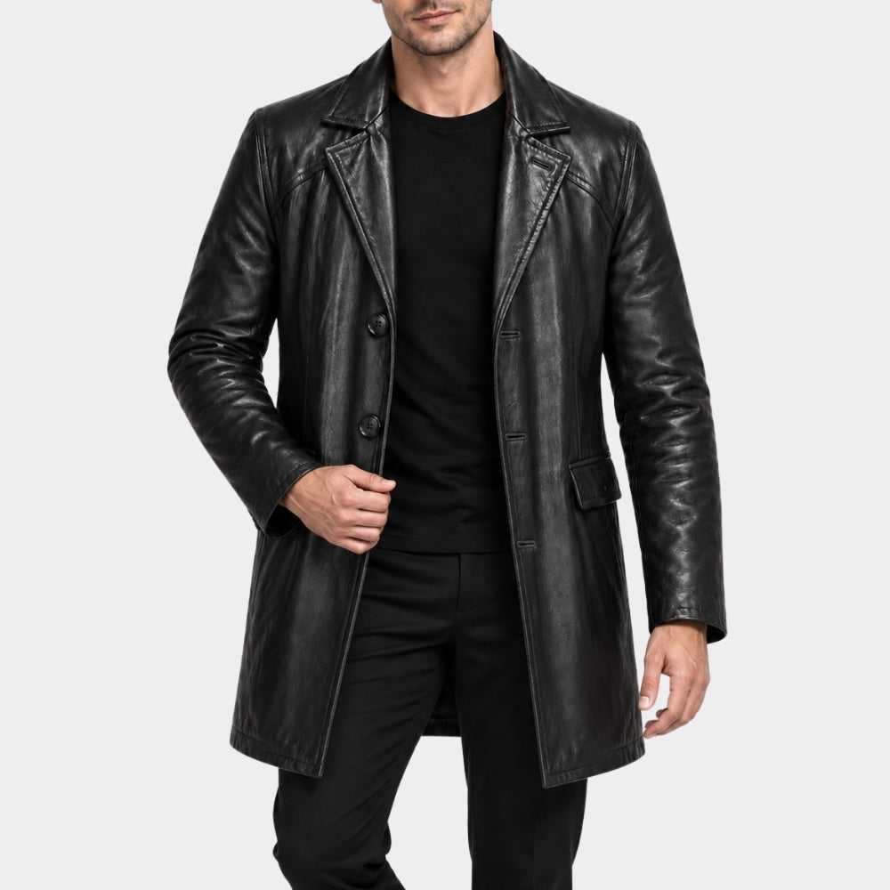 I Play Rocky Sylvester Stallone Black Leather Blazer
