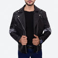 Instant Crush  Daft Punk ft. Julian Casablancas Black Leather Biker Jacket - Front View