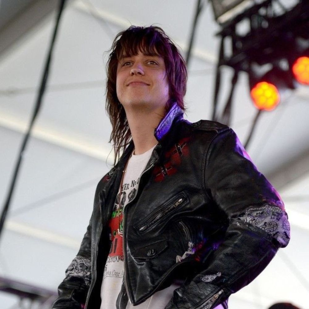 Instant Crush  Daft Punk ft. Julian Casablancas Black Leather Biker Jacket - Posture View