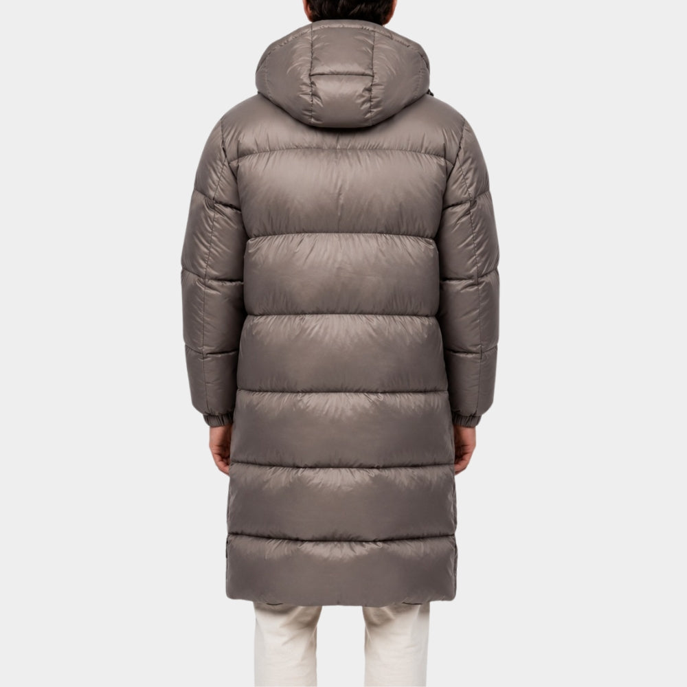 Jacob Elordi Grey Long Puffer Jacket