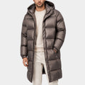 Jacob Elordi Grey Long Puffer Jacket