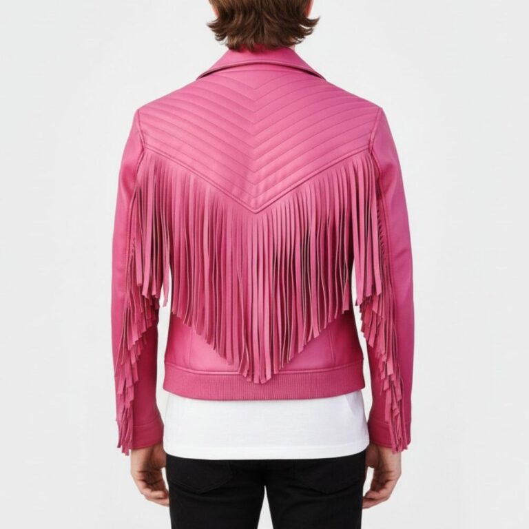 Minecraft Jason Momoa Pink Leather Jacket