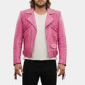 Minecraft Jason Momoa Pink Leather Jacket