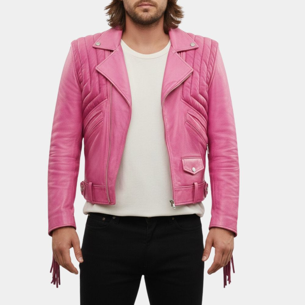 Minecraft Jason Momoa Pink Leather Jacket