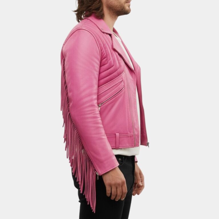 Minecraft Jason Momoa Pink Leather Jacket