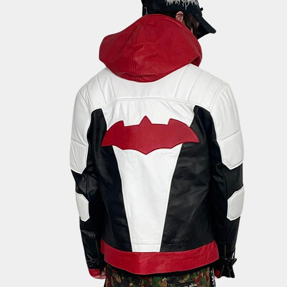 Jason Todd Cosplay Leather Jacket from Batman - Back View
