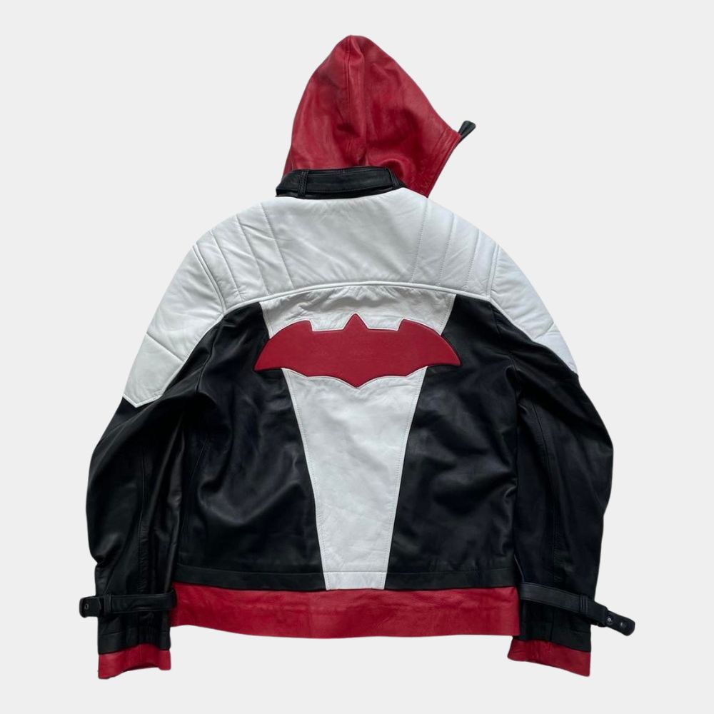 Jason Todd Cosplay Leather Jacket from Batman - Mannequin Back View