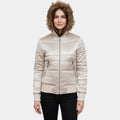 Jennifer’s Body  Megan Fox White Golden Puffer Jacket with Hood - Front View