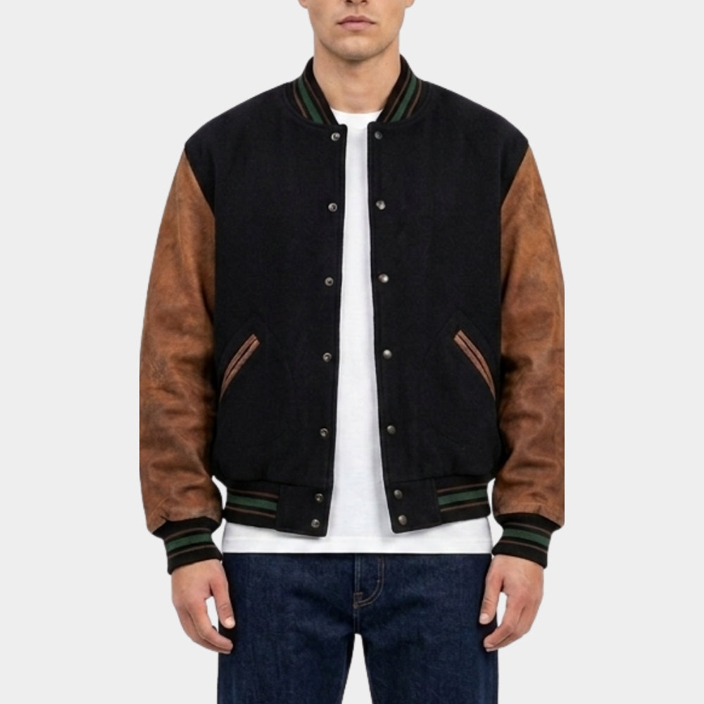 Jerry Seinfeld Wool Blend Bomber Jacket