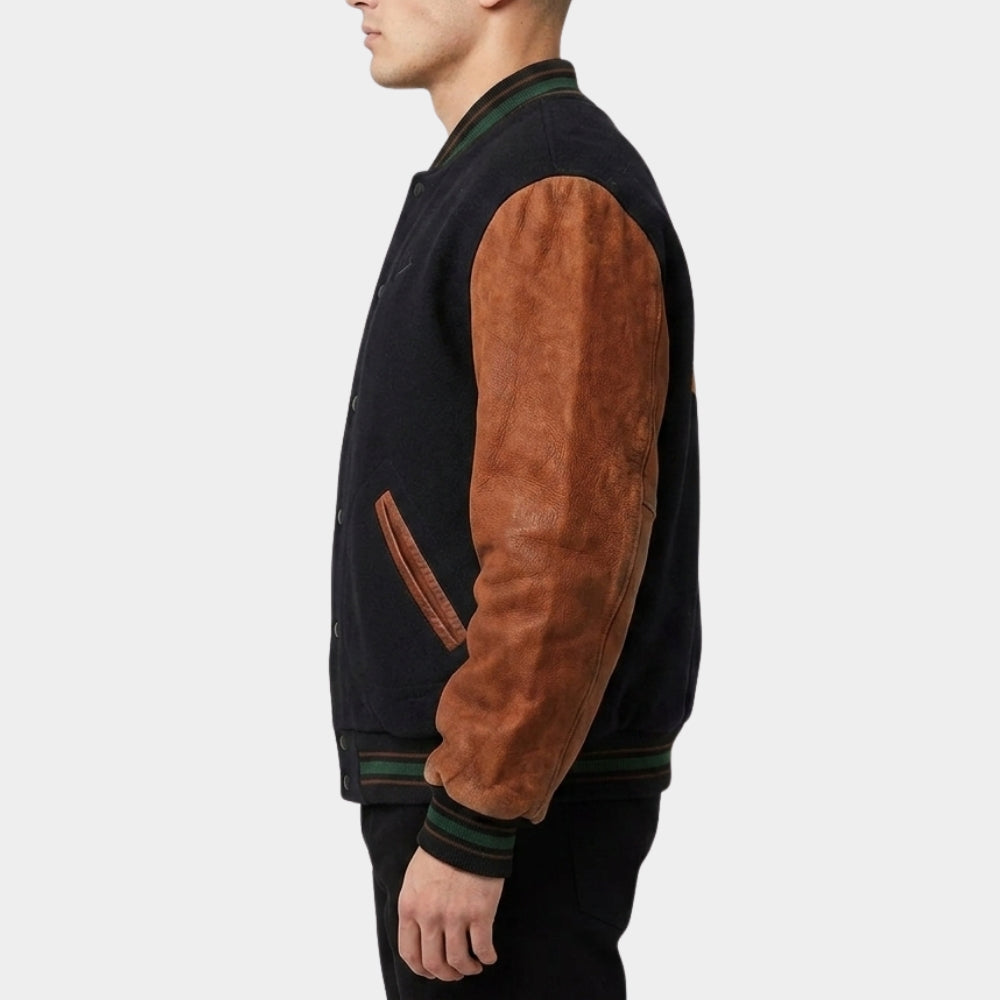 Jerry Seinfeld Wool Blend Bomber Jacket