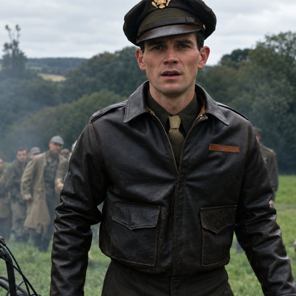 Jimmy James Stewart Brown Bomber Jacket