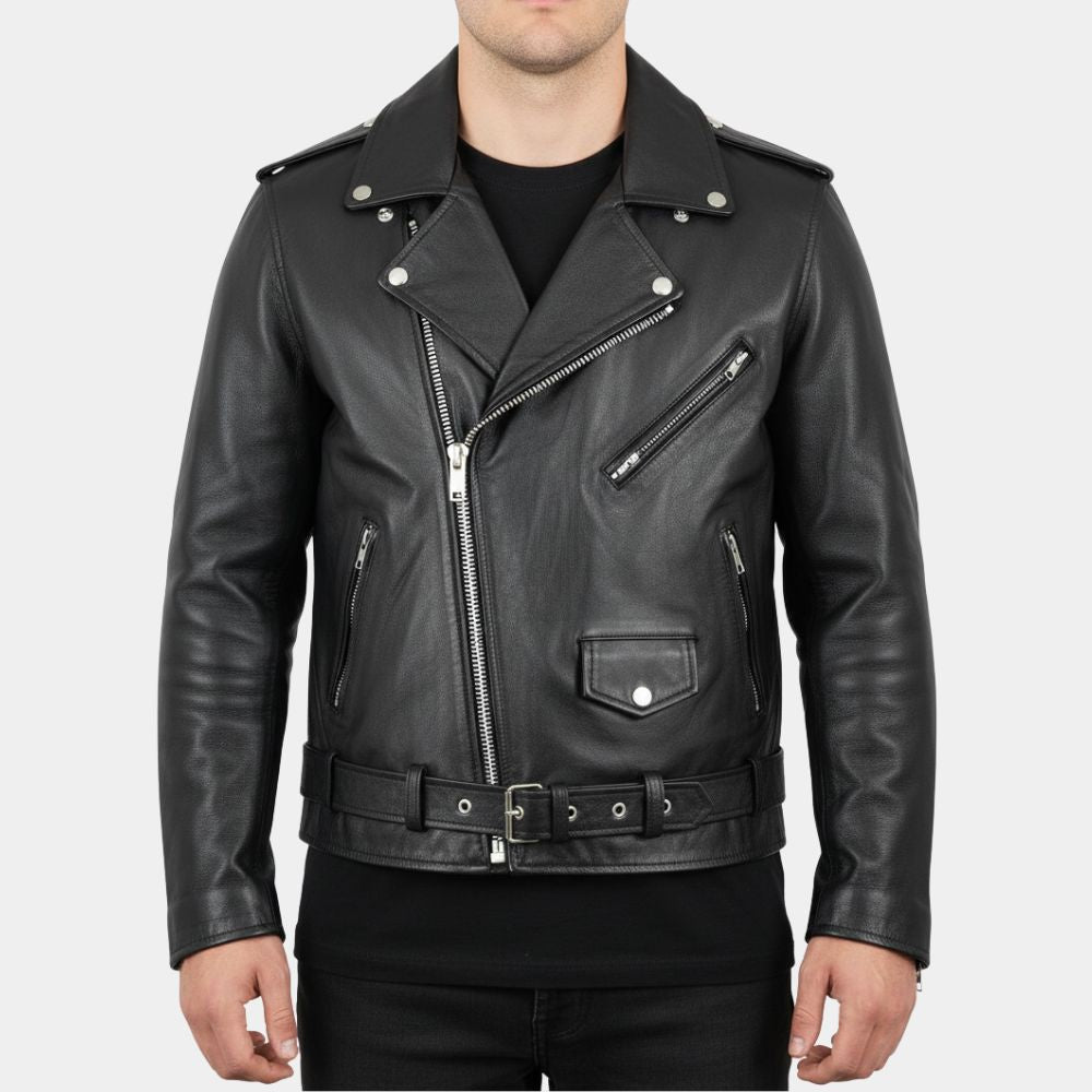 Judas Iscariot  Norman Reedus Biker Leather Jacket worn in Lady Gagy Judas Music Video - Front View