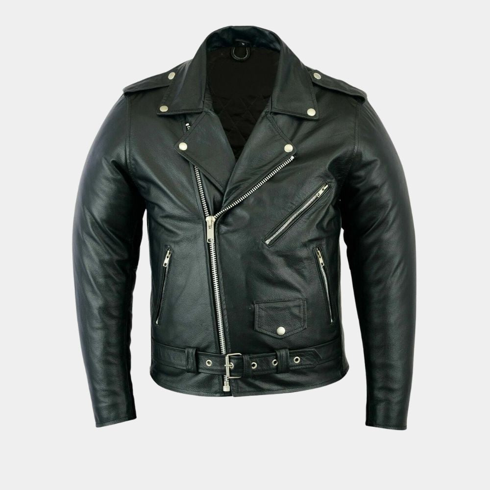 Judas Iscariot  Norman Reedus Biker Leather Jacket worn in Lady Gagy Judas Music Video - Mannequin Front View