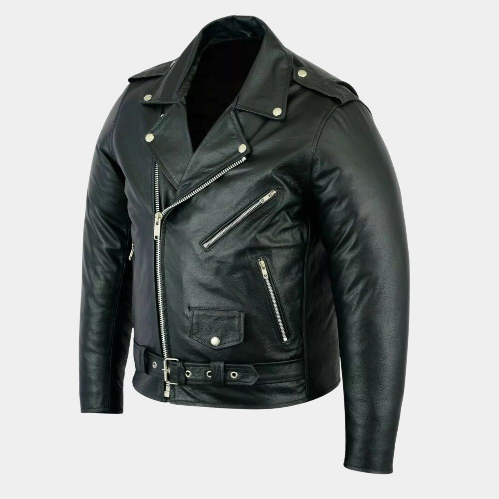 Judas Iscariot  Norman Reedus Biker Leather Jacket worn in Lady Gagy Judas Music Video - Mannequin Side View