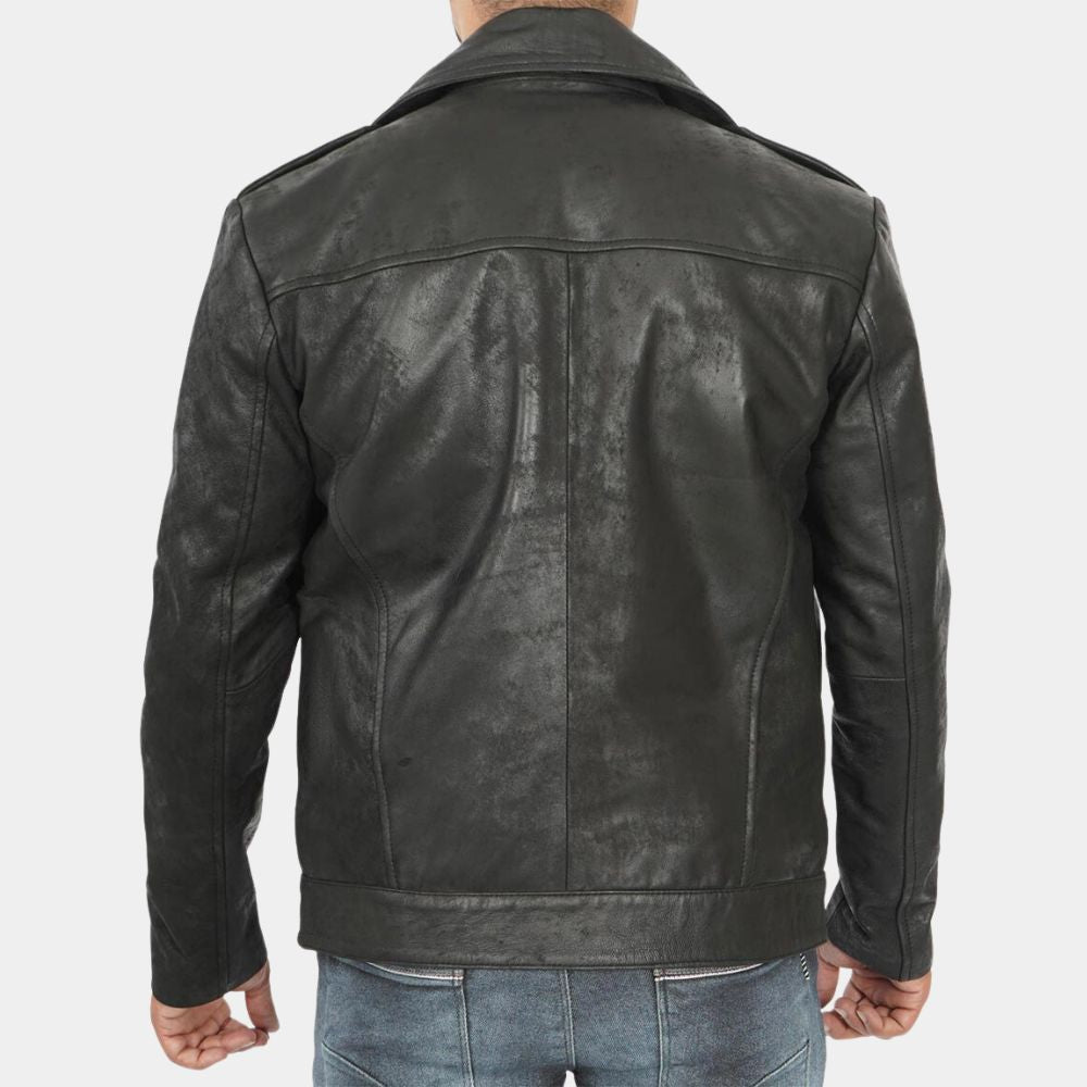 Judgment's Takayuki Lost Judgement Yagami Rugged Double Rider Jacket - Back View