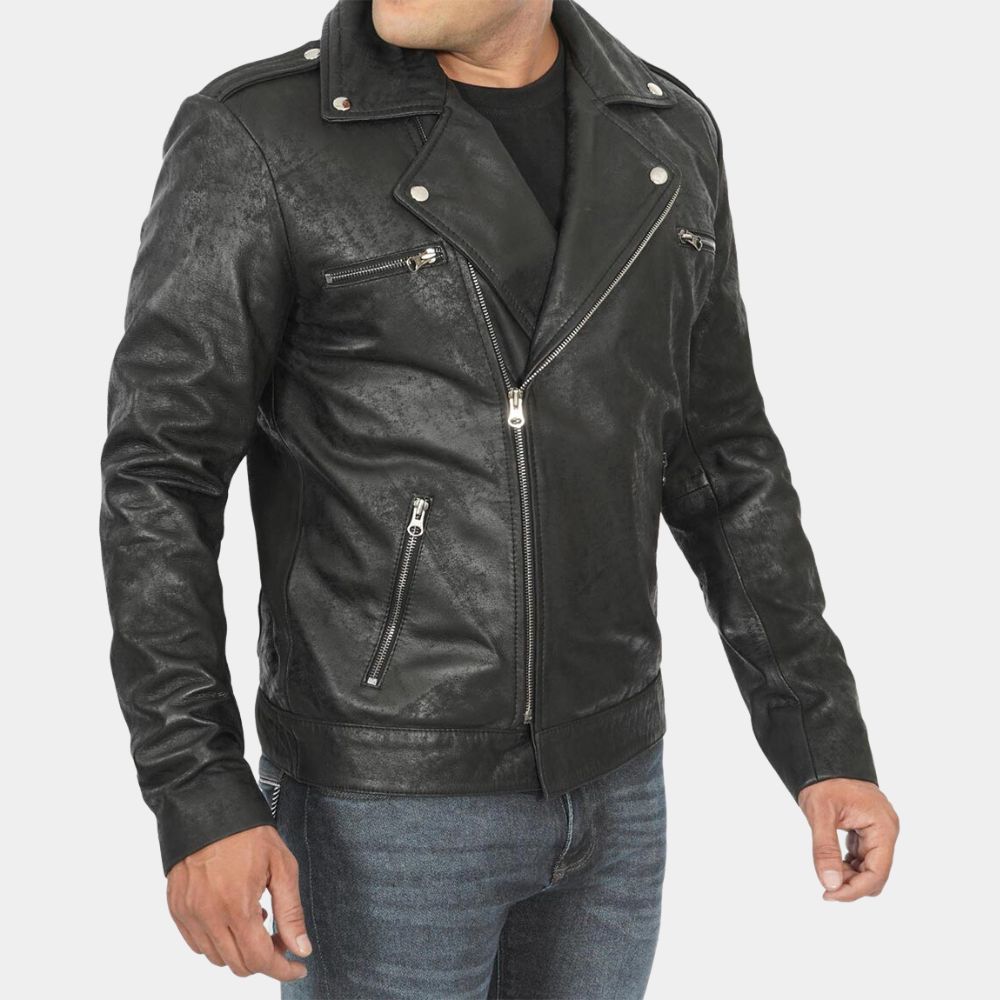 Judgment's Takayuki Lost Judgement Yagami Rugged Double Rider Jacket - Side Posture View