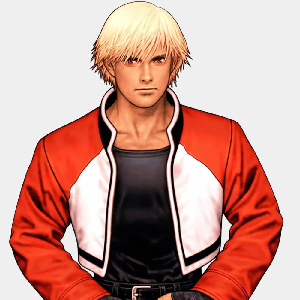 KOF XIV  Rock Howard Red and White Leather Jacket - Character Front View