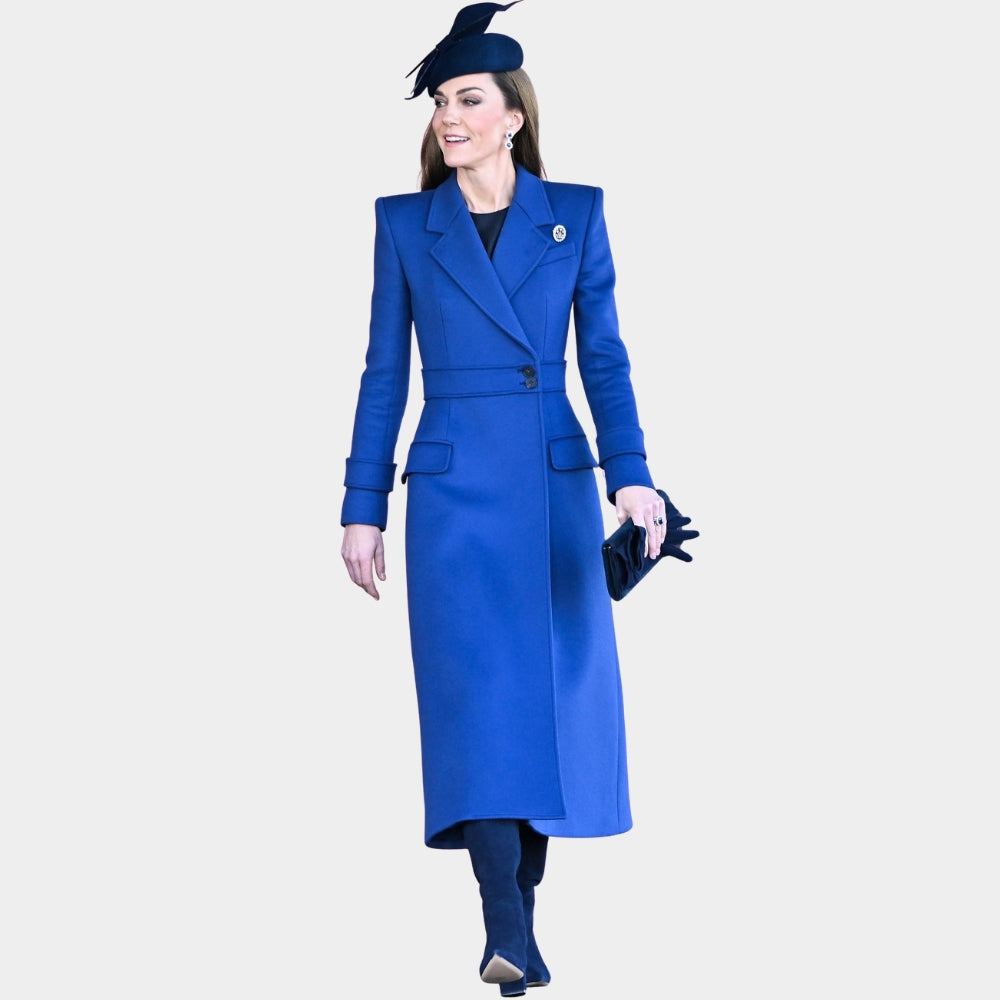 Kate Middleton Royal Blue Long Coat
