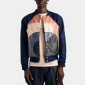Keith Powers Multicolor Leather Varsity Jacket - Front View