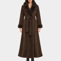 Kill Jackie Catherine Zeta Jones Brown Fur Long Coat