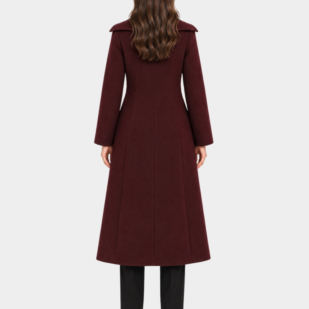 Kill Jackie Catherine Zeta Maroon Long Coat