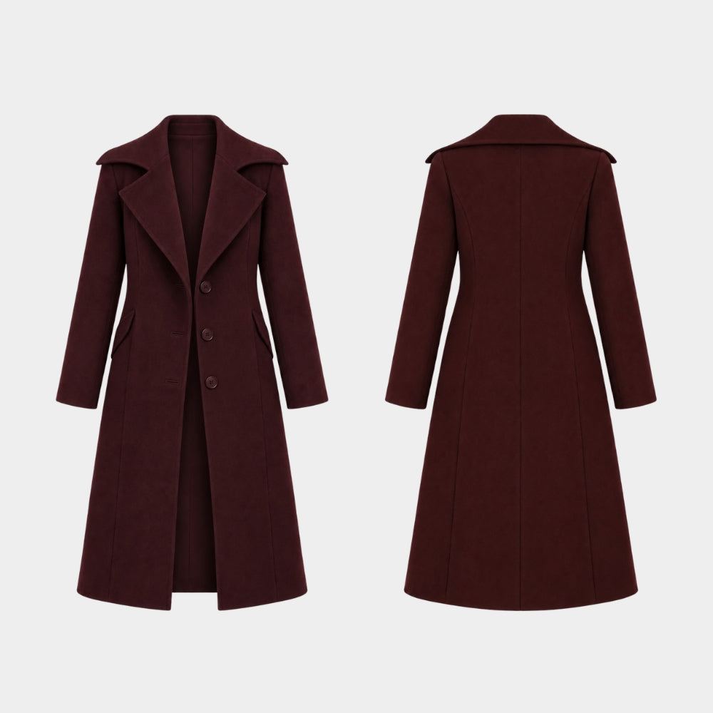 Kill Jackie Catherine Zeta Maroon Long Coat