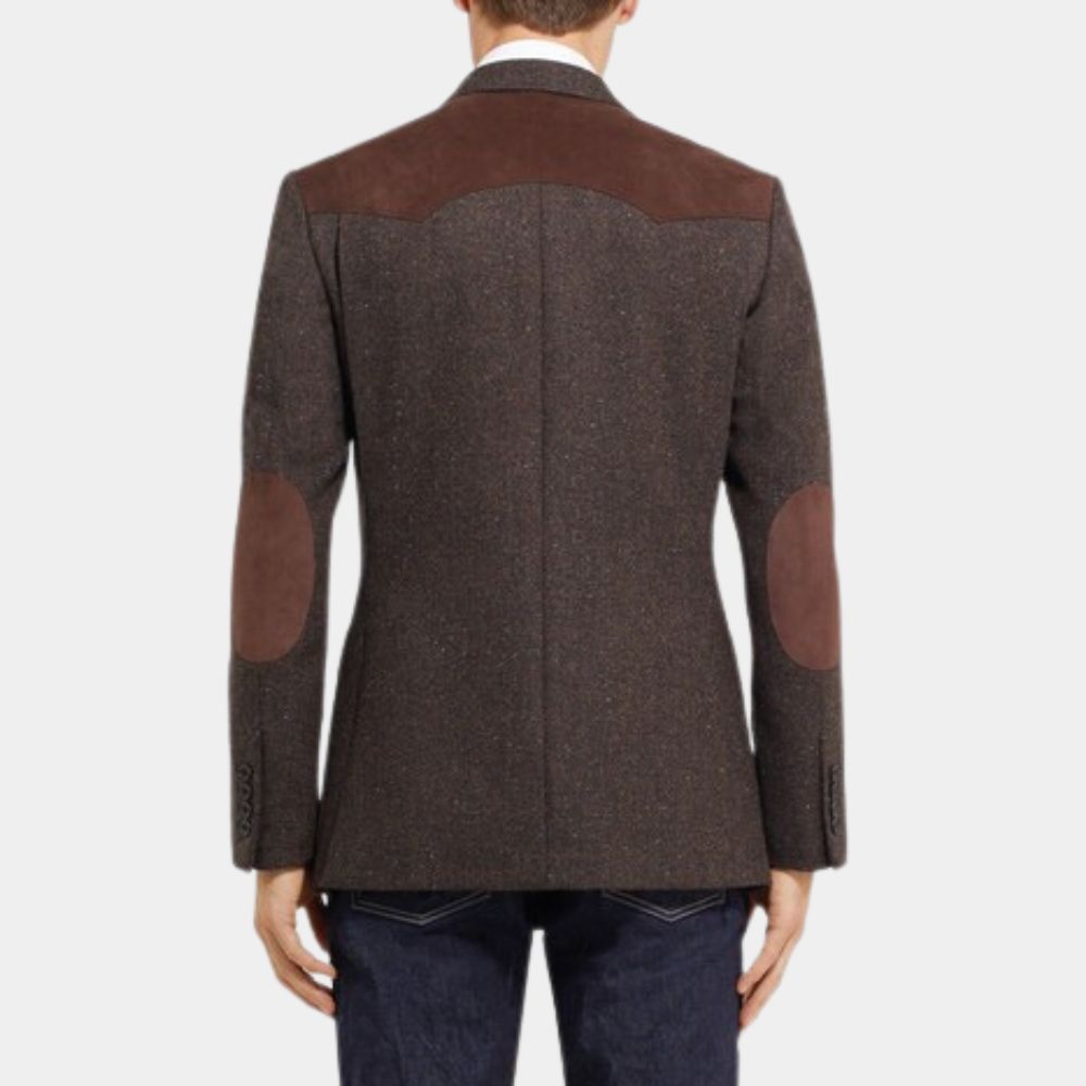 Kingsman Agent Whiskey Grey Blazer - Back View