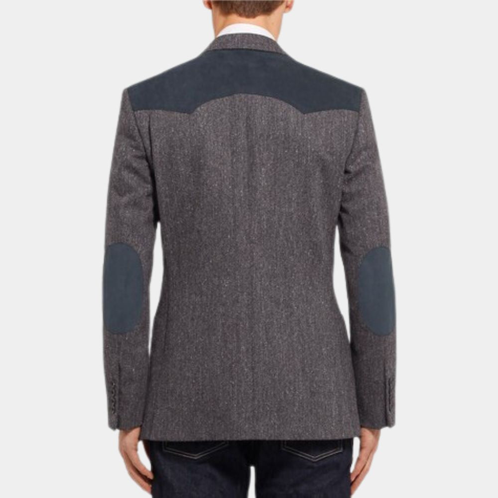 Kingsman Agent Whiskey Grey Blazer - Character Back View