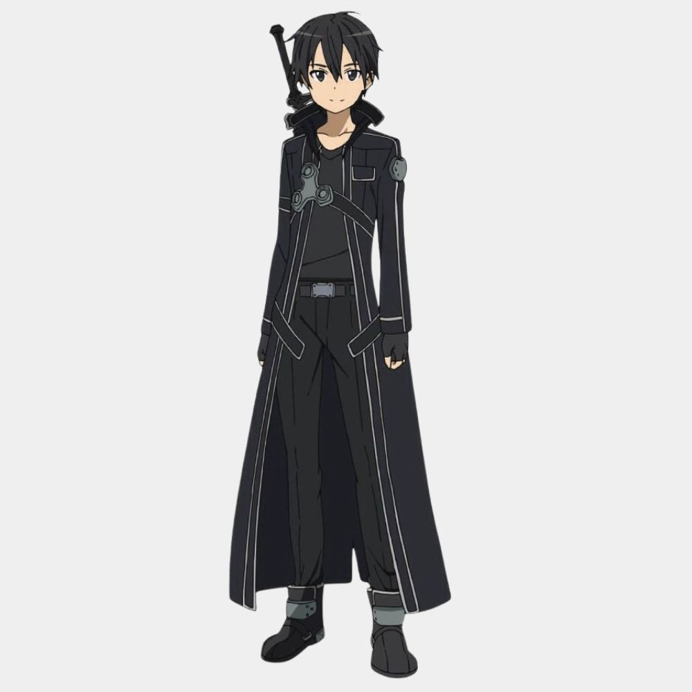 Kirito  Sword Art Online Kazuto Kirigaya Leather Coat - Character Front View