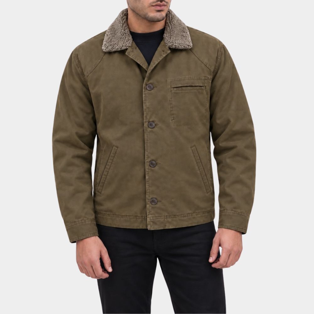 Lanterns Hal Jordan Brown Shearling Collar Jacket