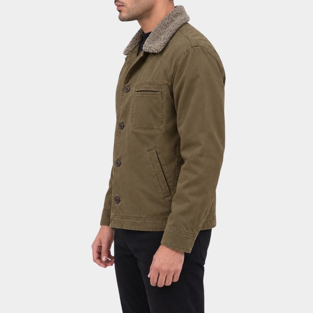 Lanterns Hal Jordan Brown Shearling Collar Jacket
