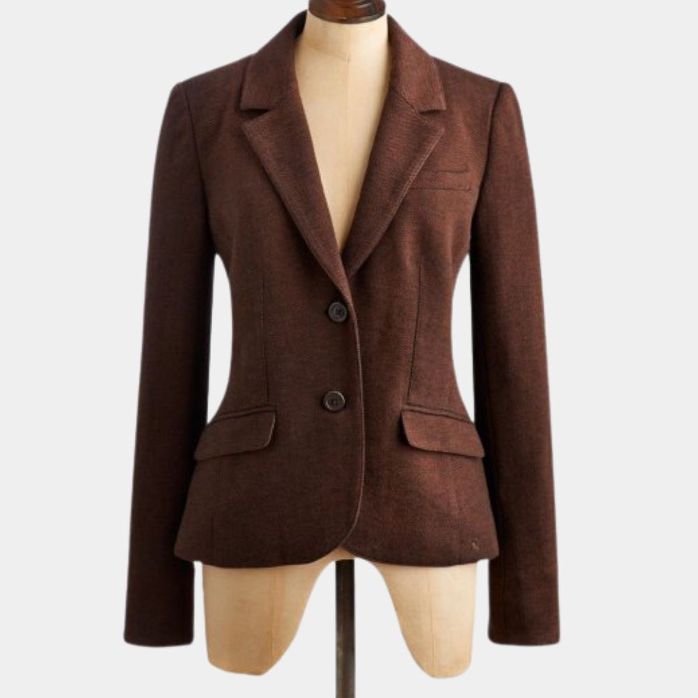 Latitia Wright  Brown Vintage Western Jacket - Mannequin Front View