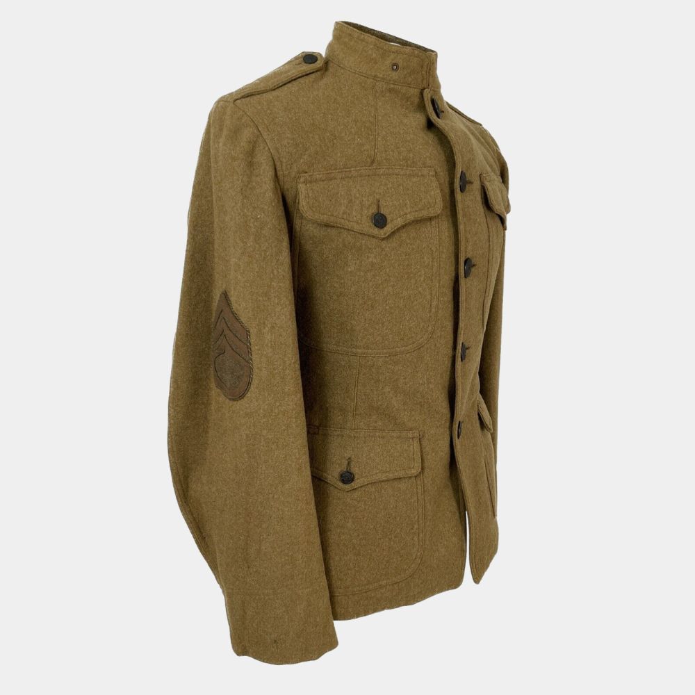 Leonardo DiCaprio aka Ernest Burkhart Brown U.S. WWI Uniform Jacket - Mannequin Sleeve View