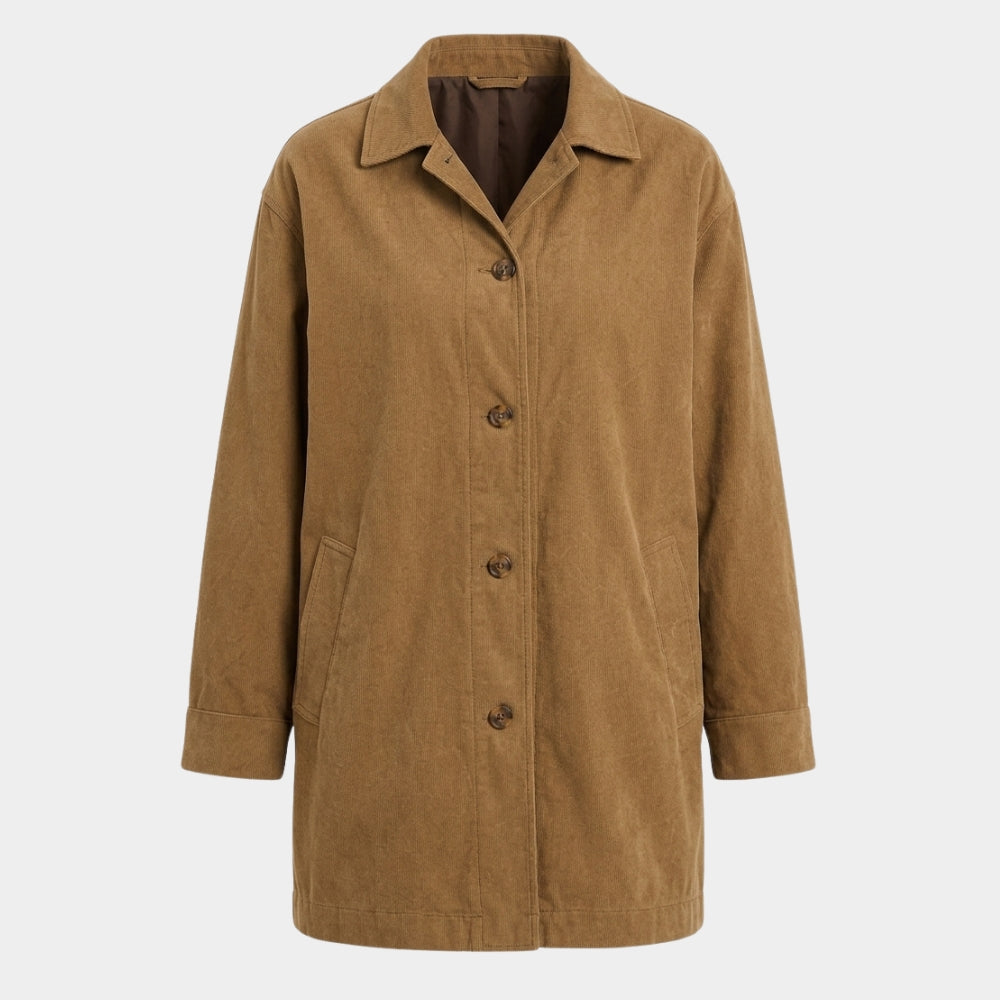 Line of Fire Kat Cunning Tan Suede Overcoat