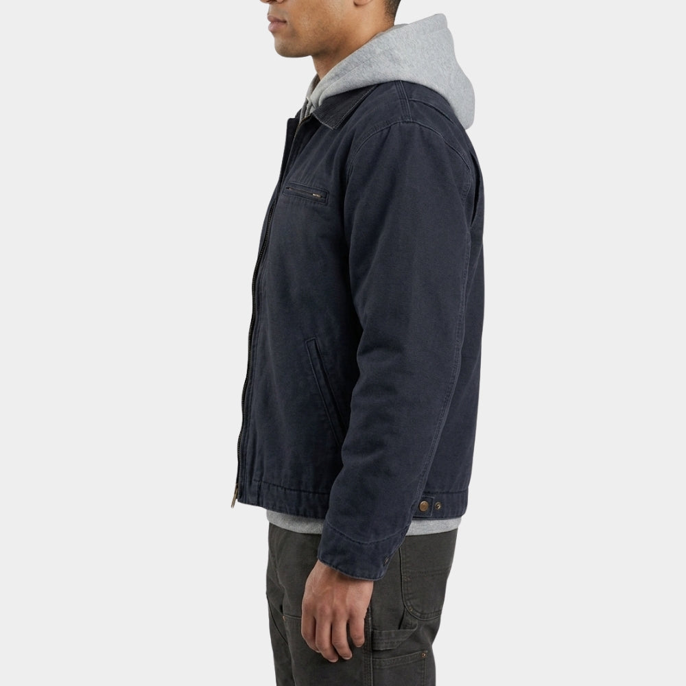 Line of Fire Mica Black Cotton Jacket
