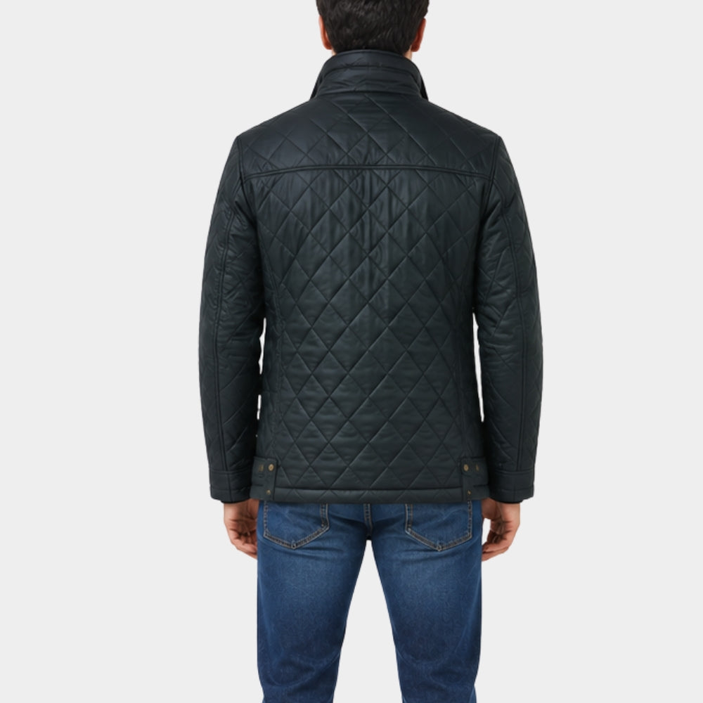 Line of Fire Taylor Bloom Black Quilted Jacket