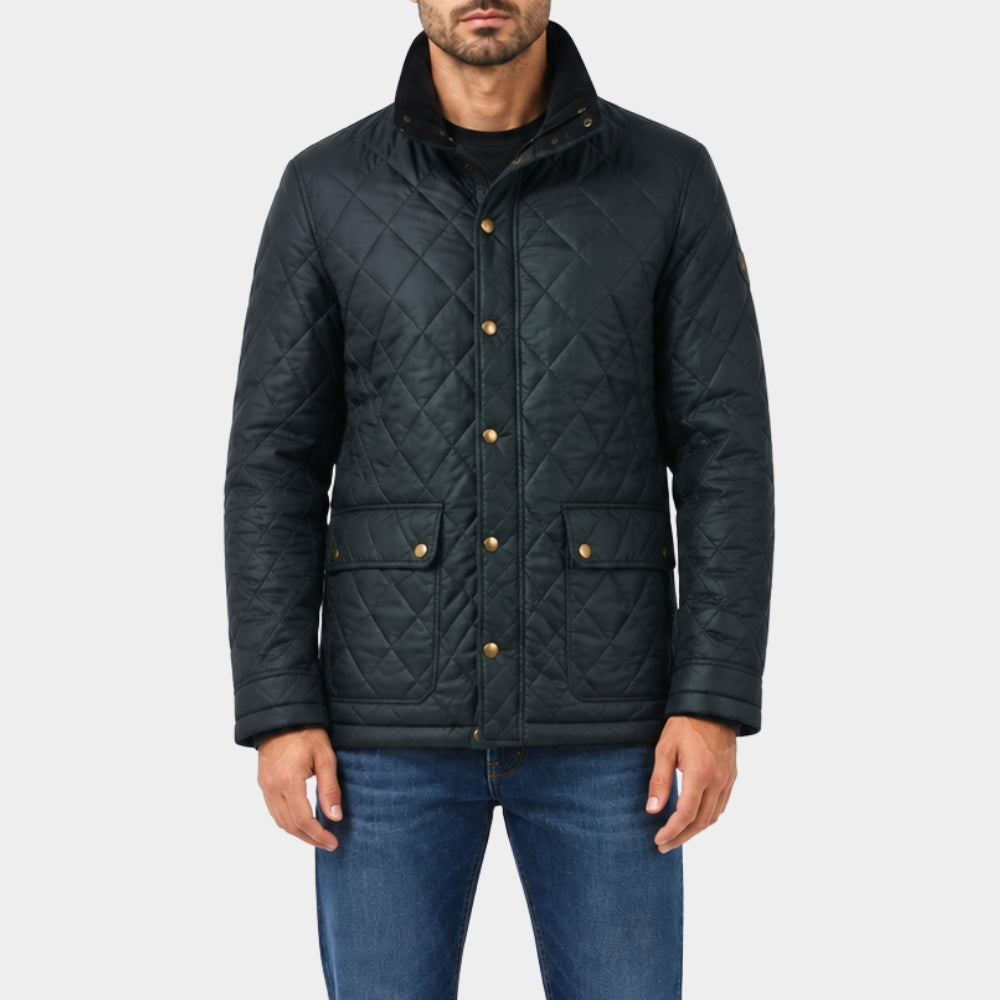 Line of Fire Taylor Bloom Black Quilted Jacket