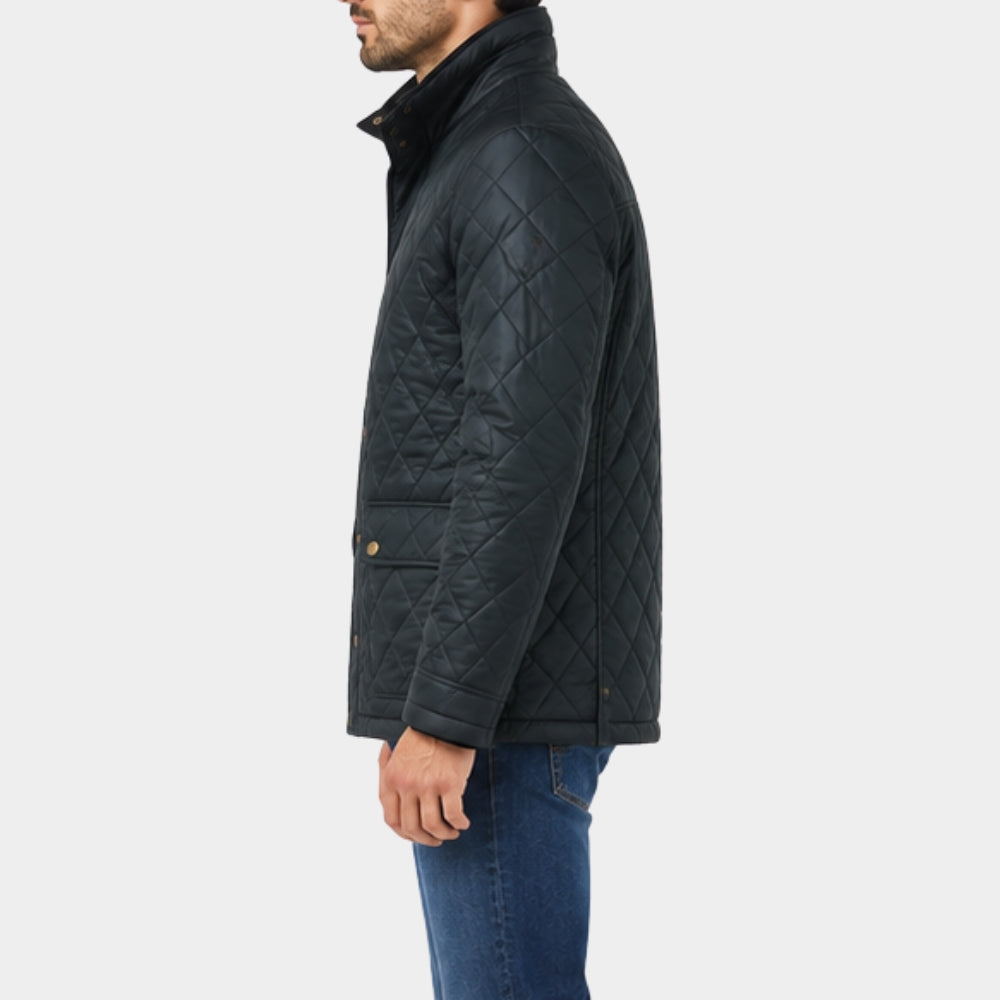 Line of Fire Taylor Bloom Black Quilted Jacket