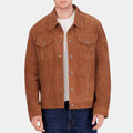Lionel Richie  American Idol S23 Brown Suede Leather Jacket - Front View