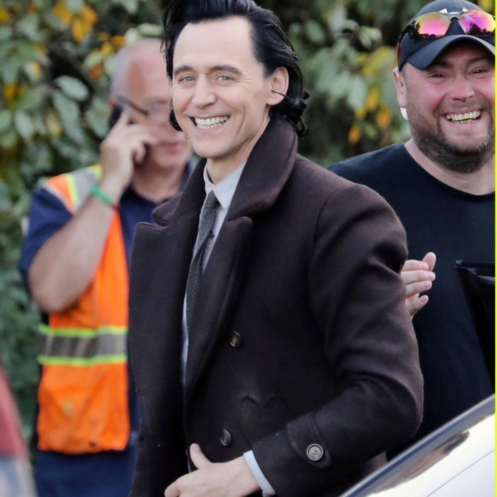 Loki Season 02  God of Mischief aka Tom Hiddleston Brown Wool Peacoat - Character Front View